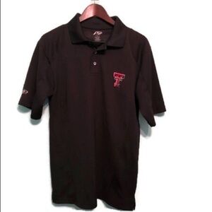 P2 Mens Polo, Texas Tech Black Small